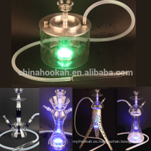 El shisha / nargile / water pipe / hubbly burbujeante superventas de la narguileña del vidrio con buena calidad y luz llevada